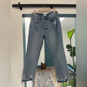 Pistola Midrise Distressed Denim